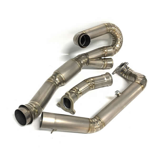 Collettore di Scarico in Titanio per KTM 1050/1090/1190/1290 Adventure (2013-2019), Scarico Moto Leggero e Resistente per Massime Prestazioni