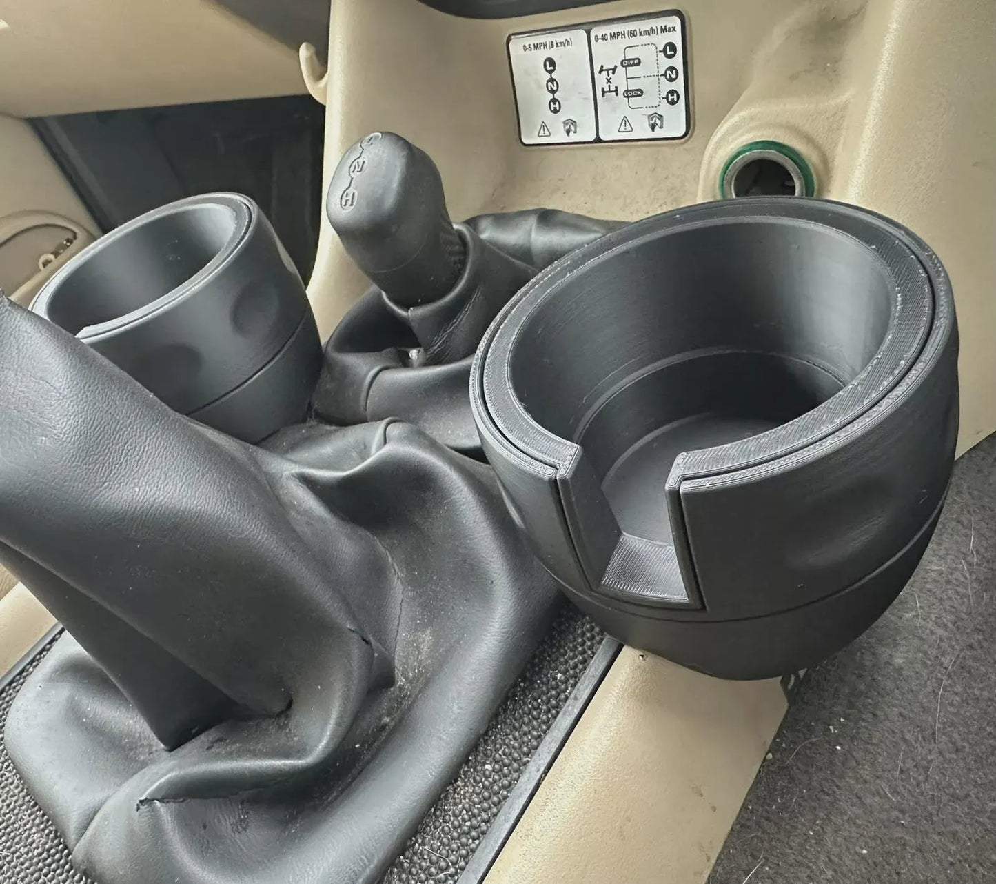 per Land Rover Discovery td5 1 / 2 Set porta bicchieri per console centrale nero