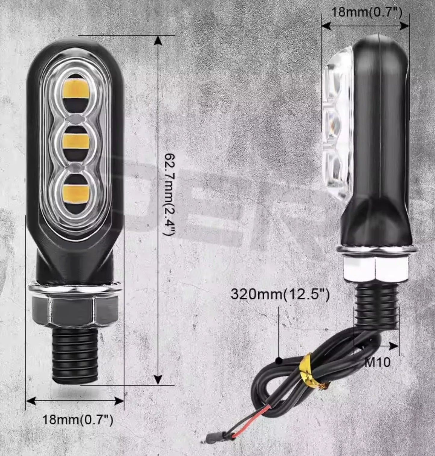Frecce Nano LED Moto – Ultra Compatte, Sequenziali con LED SMD (4 cm)