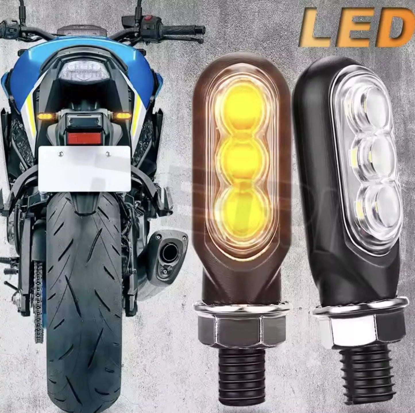 Frecce Nano LED Moto – Ultra Compatte, Sequenziali con LED SMD (4 cm)