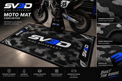Tappeto Moto SV3D CAMO 100×200 – Pit Mat Motocross, Enduro & Paddock