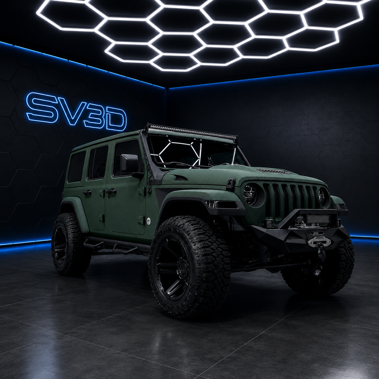 Honeycomb Garage Car Detailing Lighting – Maximum Brightness and Exclusive Design
