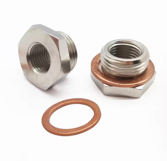Riduttore Sonda Lambda M12x1,25 → M18x1,5 in Acciaio INOX