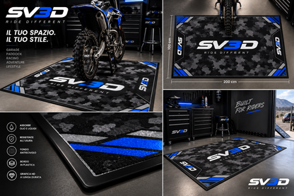 Tappeto Moto SV3D CAMO 100×200 – Pit Mat Motocross, Enduro & Paddock