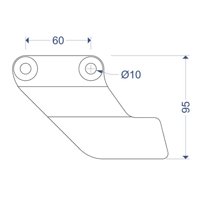 Protezione Pattino Guida Catena Honda Transalp 650 (2000-2004) | Ricambio Resistente