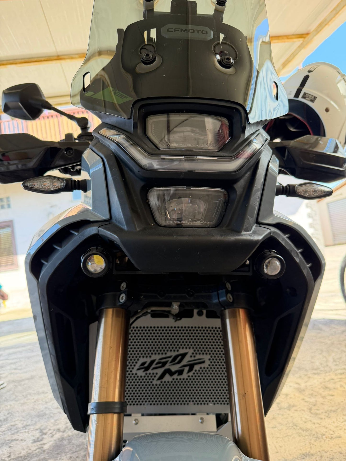 Kit Staffa Faretti CFMOTO 450 MT – PA-12 CF con Faretti LED 35W